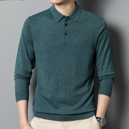 Woolen Sweater Men's Spring And Autumn Thin Solid Color